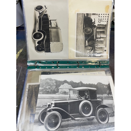 96 - Citroen Vintage Car Photographic Archive 1920s & 1930s. Two Folders of Period Photographs, Postcards... 