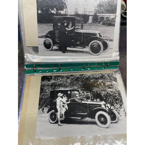 96 - Citroen Vintage Car Photographic Archive 1920s & 1930s. Two Folders of Period Photographs, Postcards... 
