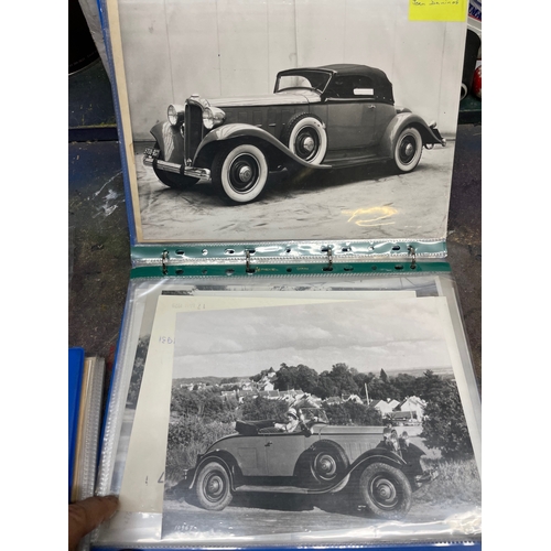 96 - Citroen Vintage Car Photographic Archive 1920s & 1930s. Two Folders of Period Photographs, Postcards... 