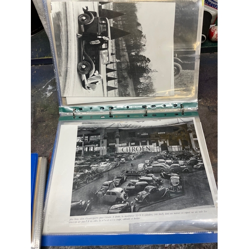 96 - Citroen Vintage Car Photographic Archive 1920s & 1930s. Two Folders of Period Photographs, Postcards... 
