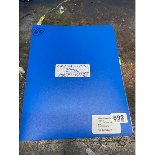 97 - CGV, Charron, Charron Laycock Vintage Car Photographic Archive, One Folders of Period Photographs, P... 