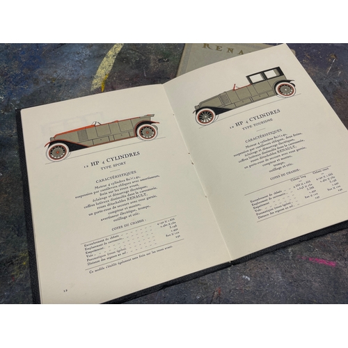 101 - Renault - A Selection of 1920s Era Brochures, Renault Ltd Price List (Folded Card), Renault French L... 