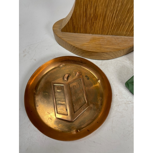 84 - A Mounted Smiths Car Clock, Pratts Copper Ashtray and Dinky Castrol Tanker

Shipping Rate B