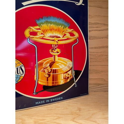 52 - Optimus Stoves Transfer Printed Tin Advertising Sign 13 1/4