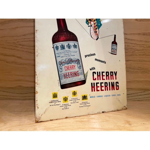 53 - Cherry Heering Liqueur Tin Advertising Sign 8.5