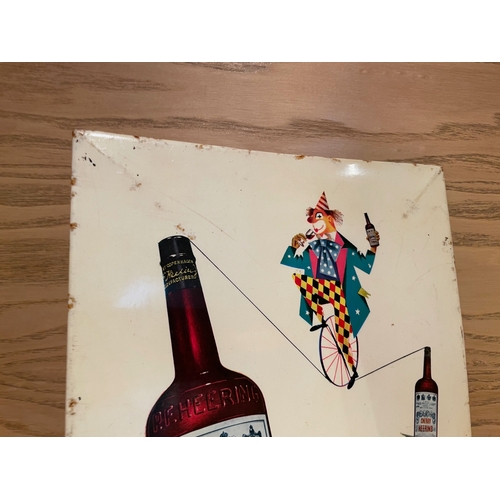 53 - Cherry Heering Liqueur Tin Advertising Sign 8.5