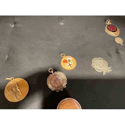 155 - A Well Presented Collection of Cycle Medals & Badges, Mounted on Board and in Wooden Case, Around 65... 