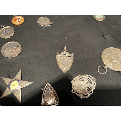 155 - A Well Presented Collection of Cycle Medals & Badges, Mounted on Board and in Wooden Case, Around 65... 