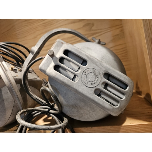 18 - Two Strand Electric Theatre Spot Lamps, aluminium bodys, recently sandblasted.

In House Shipping Un... 