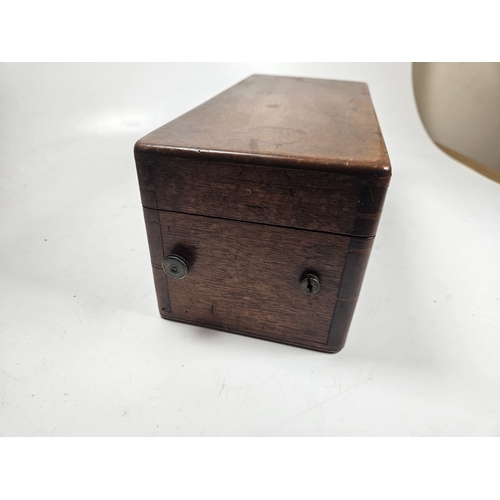 19 - Gray & Selby Improved Patent Magneto Electric Machine. In wooden case, With hand crank handle and bo... 