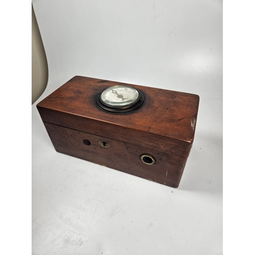 21 - Joseph Gray & Co, Improved Magnetic Indicator, Electric Shock Machine. In original Wooden case. Cran... 