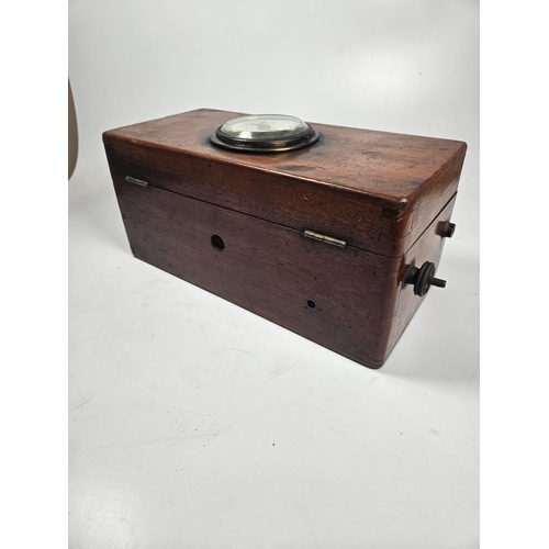 21 - Joseph Gray & Co, Improved Magnetic Indicator, Electric Shock Machine. In original Wooden case. Cran... 