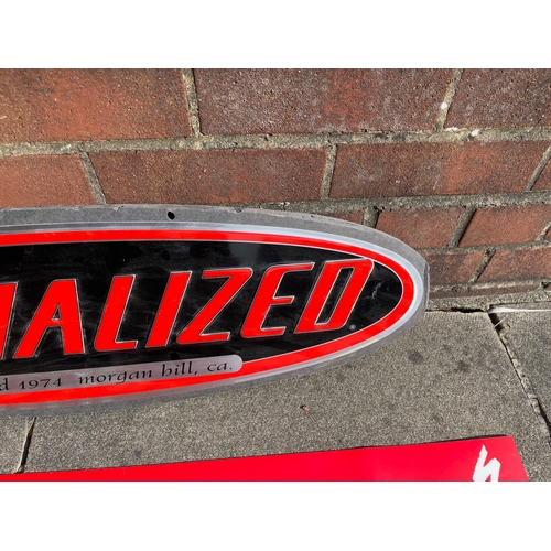 56 - Specialized Bicycles Shop Display Signs (2), One on Foam, One appearing Magnetic

Shipping Rate C