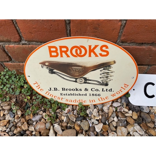 58 - Brooks Saddle Painted Sign t/w Cycles Pressed Sign

Shipping Rate B