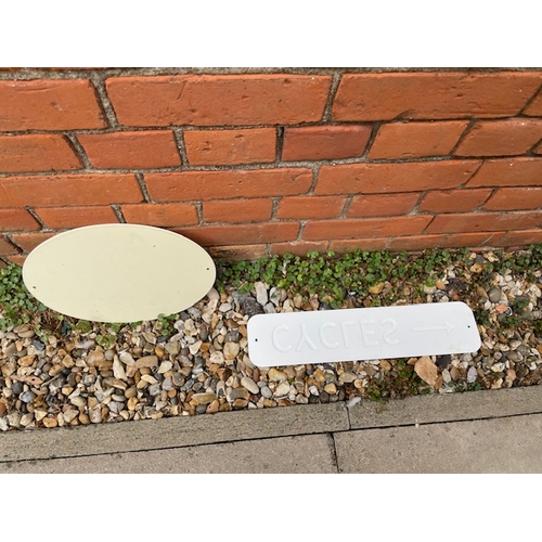 58 - Brooks Saddle Painted Sign t/w Cycles Pressed Sign

Shipping Rate B