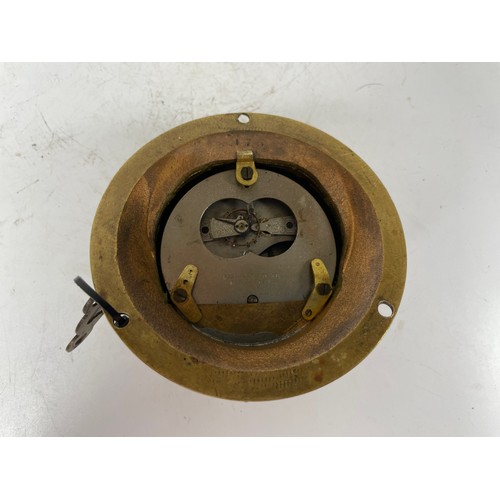 87 - Boston Clock Co Vintage Veteran Car Clock, Brass Casing, Key Present

Shipping Rate B