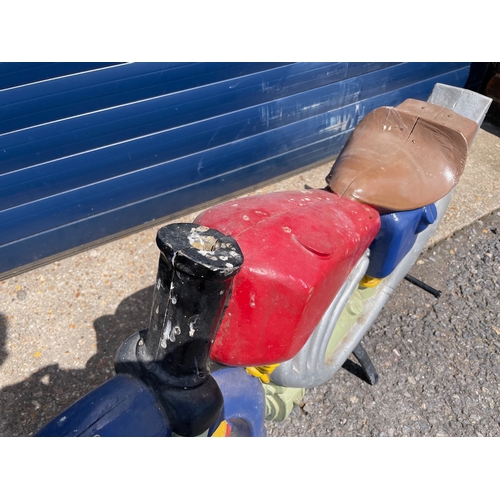 66 - Cast Aluminium Motorcycle ex Fairground Ride, 42 1/2