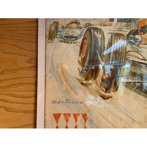 94 - Monaco Grand Prix 1963 Original Poster, measuring 38cm x 59cm. The vendor removed it from Rosies Bar... 
