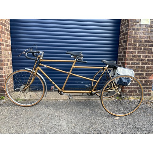131 - The Evans Tandem Tricycle, very original, Gold colour, Resilion Brakes, Cyclo Gears.


In House Ship... 