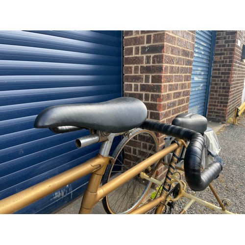 131 - The Evans Tandem Tricycle, very original, Gold colour, Resilion Brakes, Cyclo Gears.


In House Ship... 
