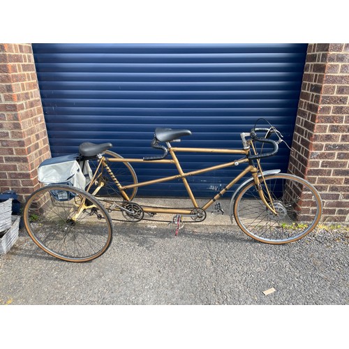 131 - The Evans Tandem Tricycle, very original, Gold colour, Resilion Brakes, Cyclo Gears.


In House Ship... 