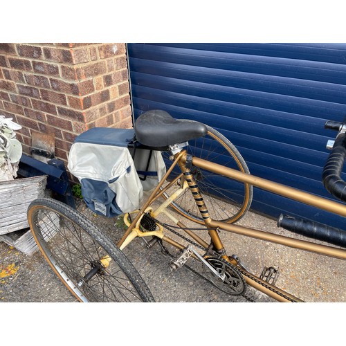 131 - The Evans Tandem Tricycle, very original, Gold colour, Resilion Brakes, Cyclo Gears.


In House Ship... 