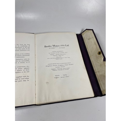 113 - Bentley 3 1/2 Litre Instruction Book
Shipping Rate B