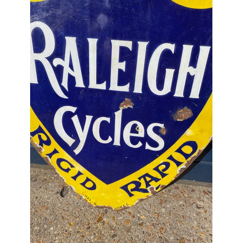 35 - Double Sided Raleigh Cycles Enamel Shield, Some Loss To Edges But Good Gloss Throughout

In House Sh... 