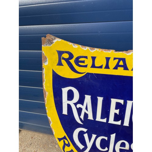 35 - Double Sided Raleigh Cycles Enamel Shield, Some Loss To Edges But Good Gloss Throughout

In House Sh... 
