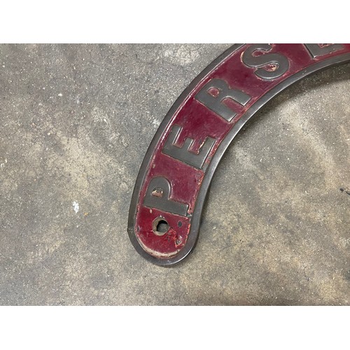 34 - 'Perseverance' A Traction Engine Brass Name Plate, Believed Original Fitment To A Garrett Traction E... 