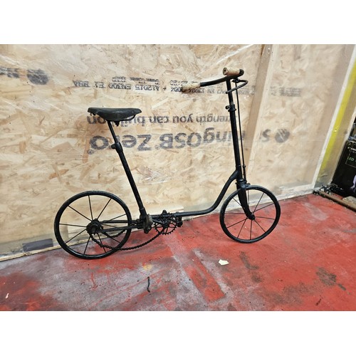 549 - Early Childs Scooterlike Bicycle, Leaf Spring Style Rear End

In house shipping unavailable