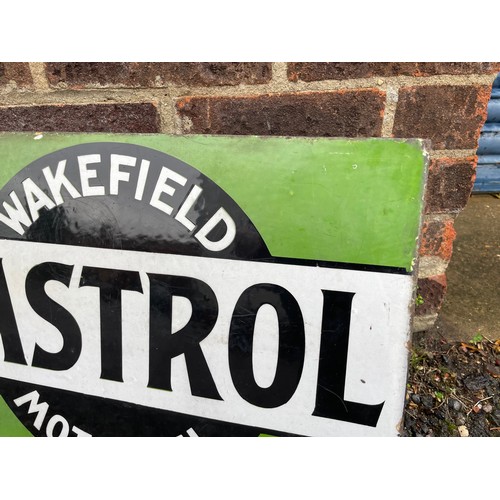 Castrol Wakefield Motor Oil Double Sided Enamel Flange Sign 13 1/2" x ...