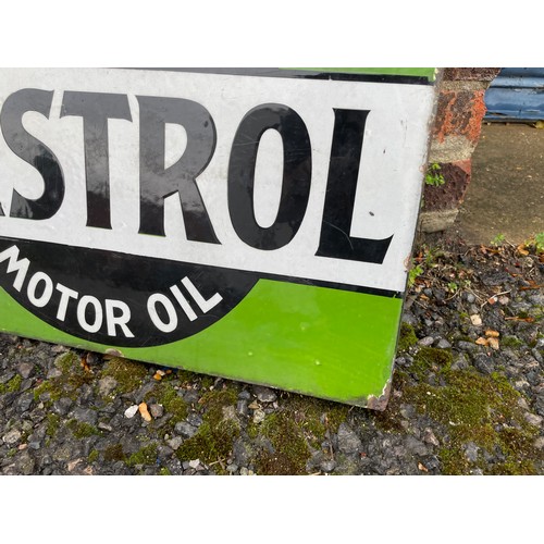 Castrol Wakefield Motor Oil Double Sided Enamel Flange Sign 13 1/2" x ...