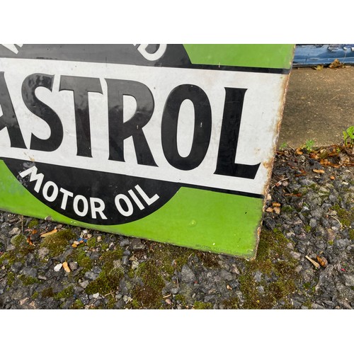 Castrol Wakefield Motor Oil Double Sided Enamel Flange Sign 13 1/2" x ...