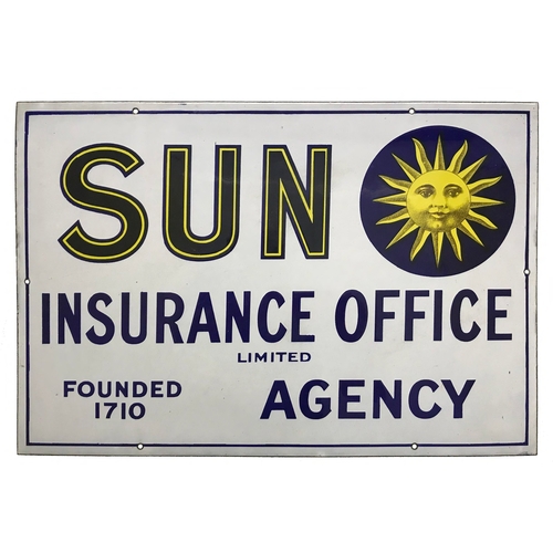 Sun Insurance Office Agency Enamel Sign. 20