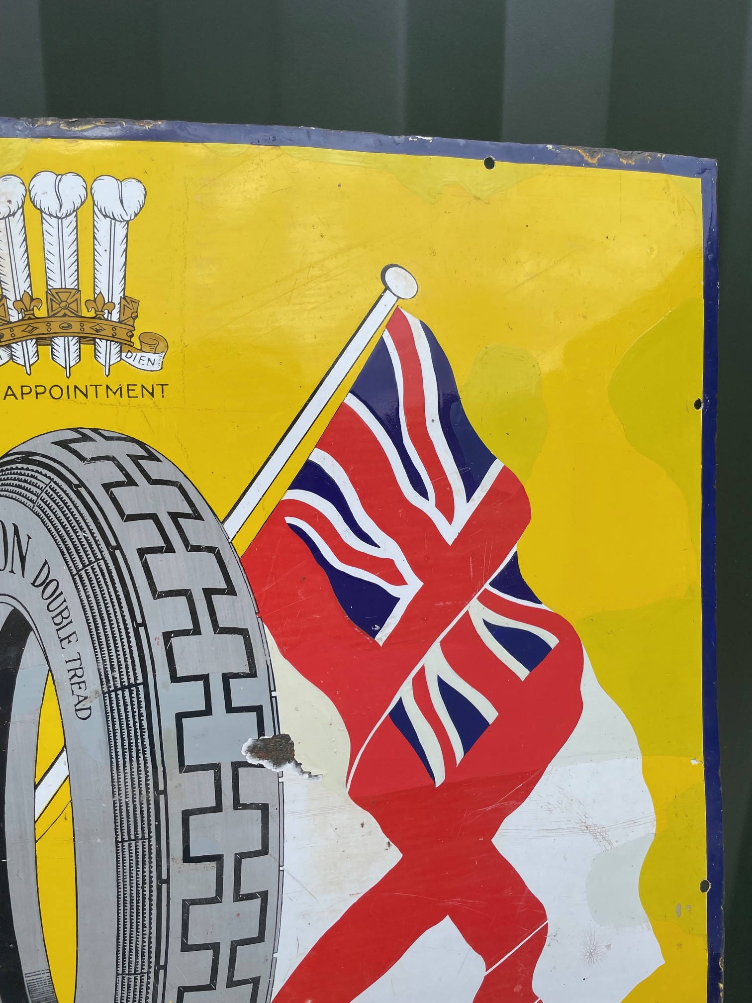 Rapson Tyres Enamel Sign, Showing Some Restoration 36