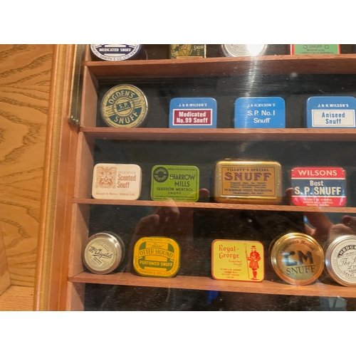 Display Cabinet of 38no Vintage Snuff Boxes UK In House Shipping ...