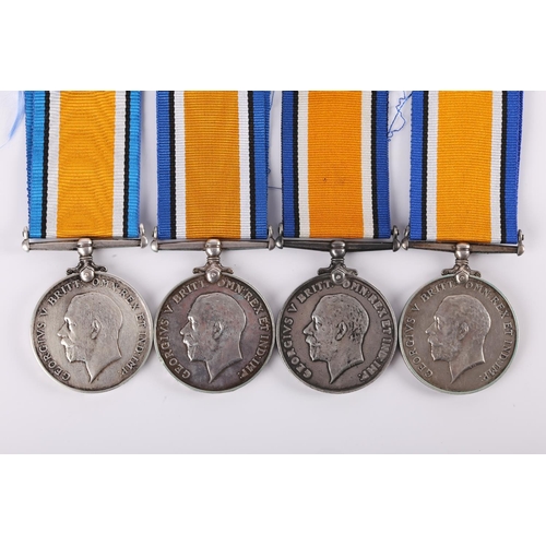 66 - 1914-18 Great War. Four British War Medals to Irish Regiments, 6726. PTE. P. CLARKE. CONN. RANG.; 92... 