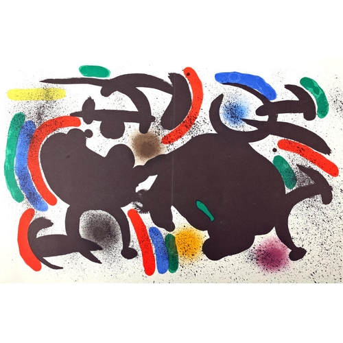 243 - After Joan Miro (1893-1983) 
Four abstract compositions.
Colour lithograph on rag paper, sizes up to... 