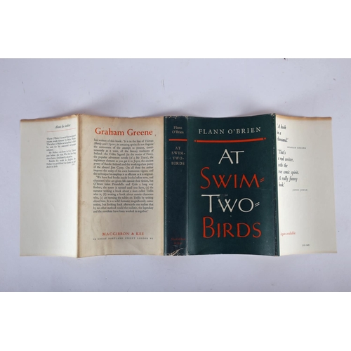 465 - O'Brien, Flann. At Swim Two Birds. MacGibbon & Kee, London, 1960, 8vo., brown cloth gilt, printed du... 