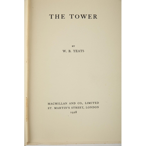 552 - Yeats. William Butler. The Tower. MacMillan and Co. London, 1928, first edition, 8vo, 110 pages, edg... 