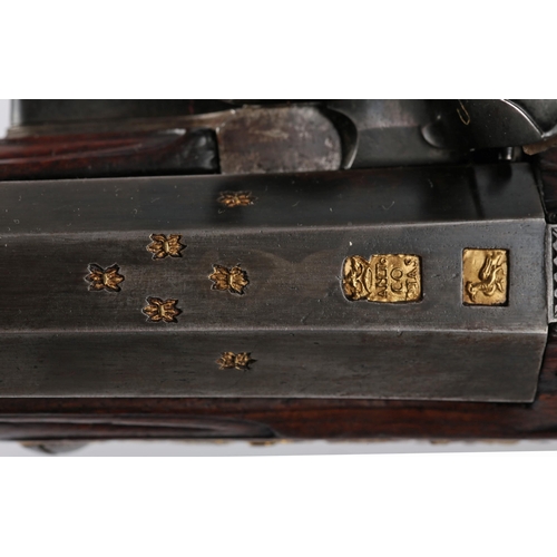 190 - A fine and rare 18th century Russian 16-bore flintlock sporting gun by Tula gunsmith, Alexej Leontje... 