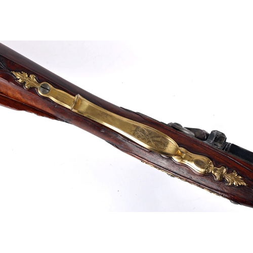 190 - A fine and rare 18th century Russian 16-bore flintlock sporting gun by Tula gunsmith, Alexej Leontje... 