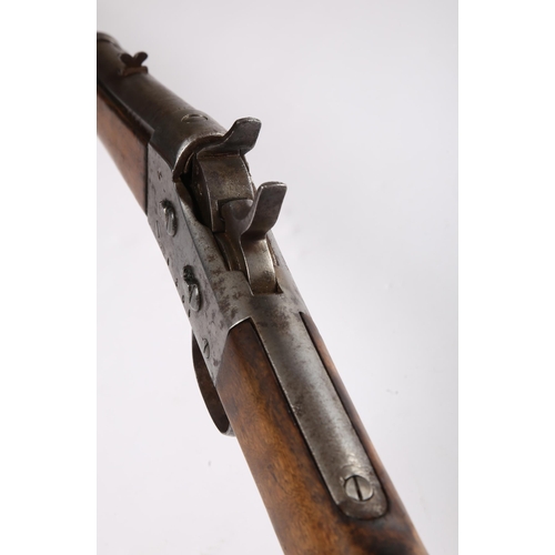 199 - 1872 Remmington 'Rolling Block' breech loading shotgun. A Swedish-made 20-bore shotgun, serial numbe... 