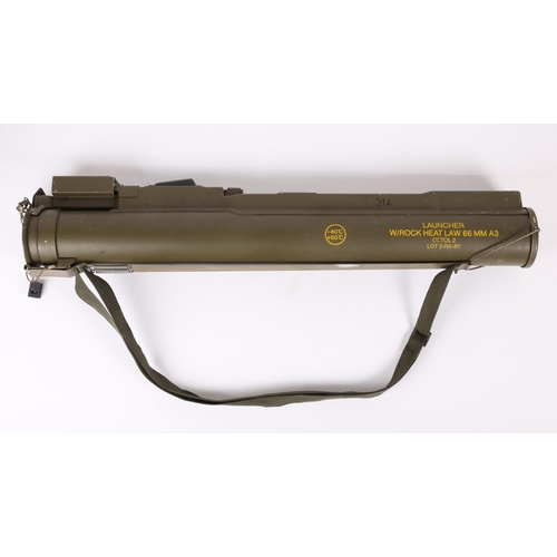 203 - M72 LAW portable one-shot 66mm unguided anti-tank weapon. The two-part, telescopic, smoothbore barre... 