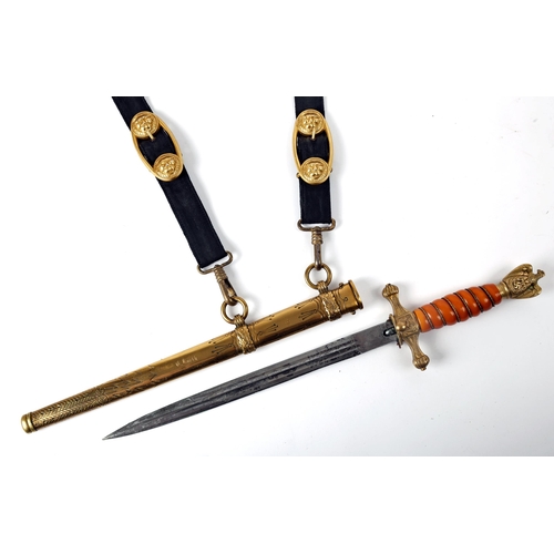 210 - 1938-1945 German M38 Kriegsmarine officer's uniform dagger named for Korvettenkapitän Claus Korth, K... 