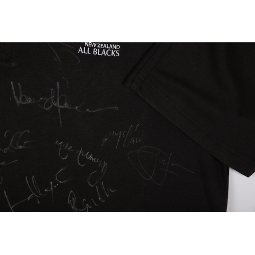 217 - Rugby, New Zealand. Jersey signed by the All Blacks, including Richie McCaw after his first internat... 