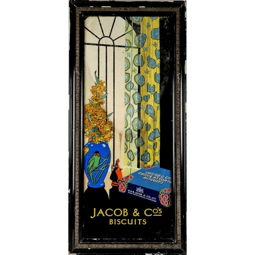 227 - Jacob's Biscuits advertising sign, c.1940s, a box of Jacob & Co.'s Choice Assorted Biscuits in a win... 