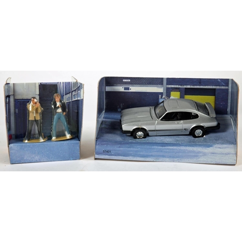 238 - The Professionals, Ford Capri and The Avengers, Steed's Bentley. Corgi Toys 5740, silver Ford Capri ... 