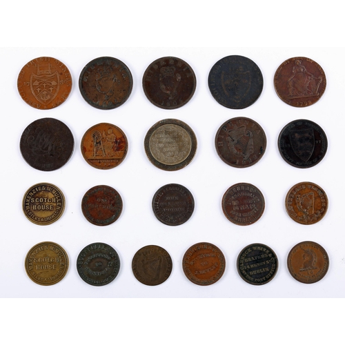 256 - Tokens. Ireland, selection of farthing tokens. Dublin' Todds, Cannock & White, Scott Bell, Webb & Co... 